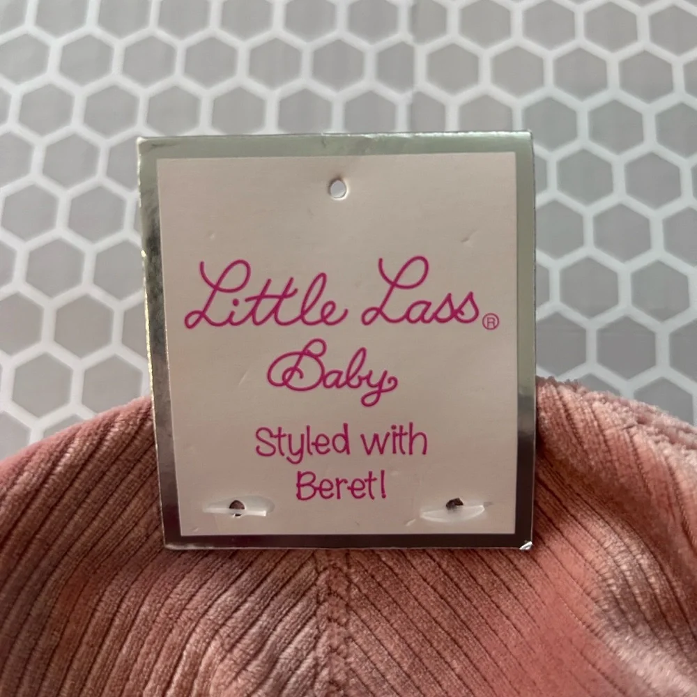 NWT Little Lass Baby Cream and Pink 4 Piece Set with Hat Size 24M - Picture 9 of 16
